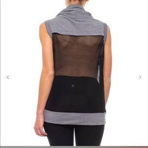 Industry cowl neck sleeveless activewear top